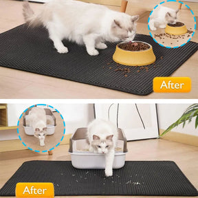 Tapete Coletor de Areia para Gatos – Impermeável e de Dupla Camada